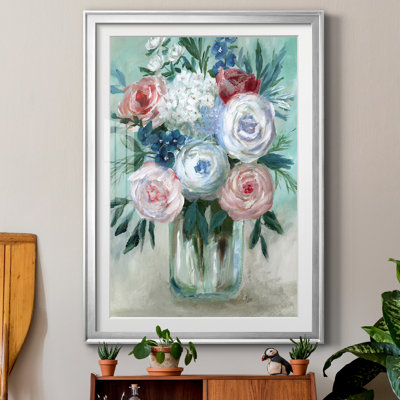 «Chalk Pastel Bouquet» par J Paul - reproduction d'art encadrée