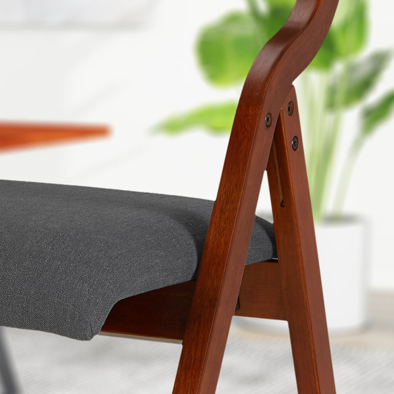 Chaise de salle à manger pliante Nassima, Gris