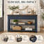 Console Elvaron 48'' en pin massif – Table d'appoint moderne pour entrée, avec 3 tiroirs de rangement et 2 étagères, style brun vintage, idéale pour le salon ou le couloir.-129021071