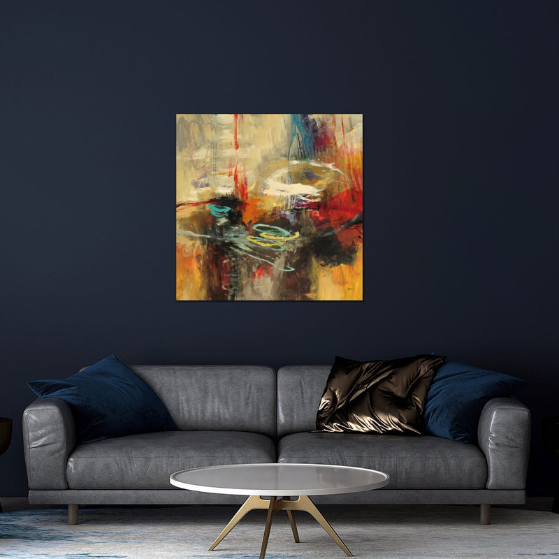 «Instinctual Beauty II» par Randy Hibberd - peinture sans cadre, H 36 po x l 36 po x P 0,25 po