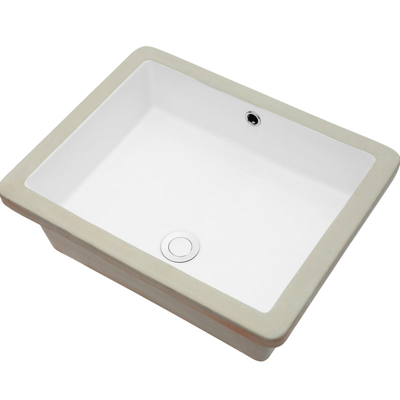 Stain Ceramic Bathroom Sink - Rectangular Undermount For Easy Maintenance In