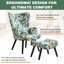 Kade Upholstered Armchair with Footstool-176245738