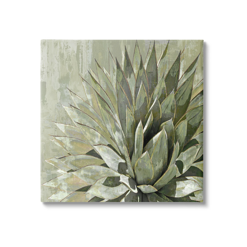Au-737-Toile, feuilles botaniques abstraites vertes sur toile par Lindsay Benson, peinture, H 24 po x l 24 po x P 1,5 po