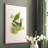 Lime & Cerulean Parrots I Framed Print - Solid Wood-1180804766-1180804767