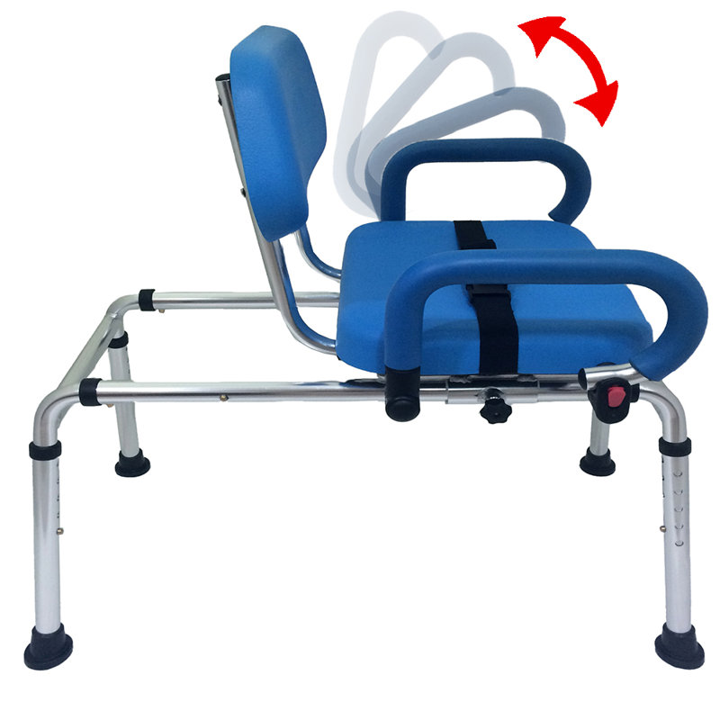 Premium Safety Swivel Seat Transfer Bench with Padded Aluminum Frame