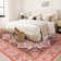 Fillender Washable Soft Vintage Rug Fashion Floral Rug For Living Room Dorm Decor