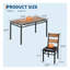 Dining Table Set,Compact Dining Room Set Retro Kitchen Table & Chairs with Built-in Wine Rack, Space-Saving Rectangular Dining Set for Small Spaces-238409922-238409933
