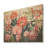 Pink Floral Tropical Jungle Pattern III - Floral On Wood Print-280406782