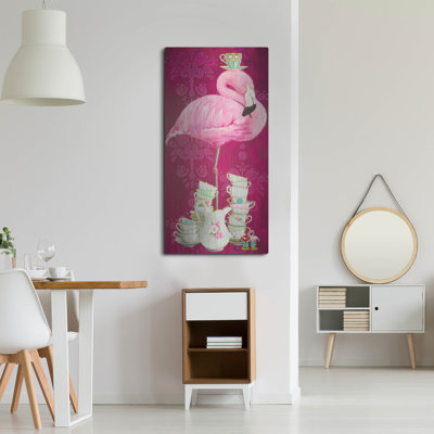 'Flamingo China' by Heather Gauthier Art Metal Wall Art, 24" x 48"