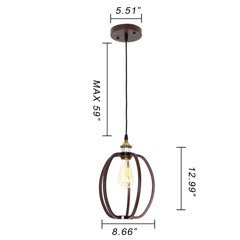 Luminaire suspendu géométrique 1 lumières simple Shirlene