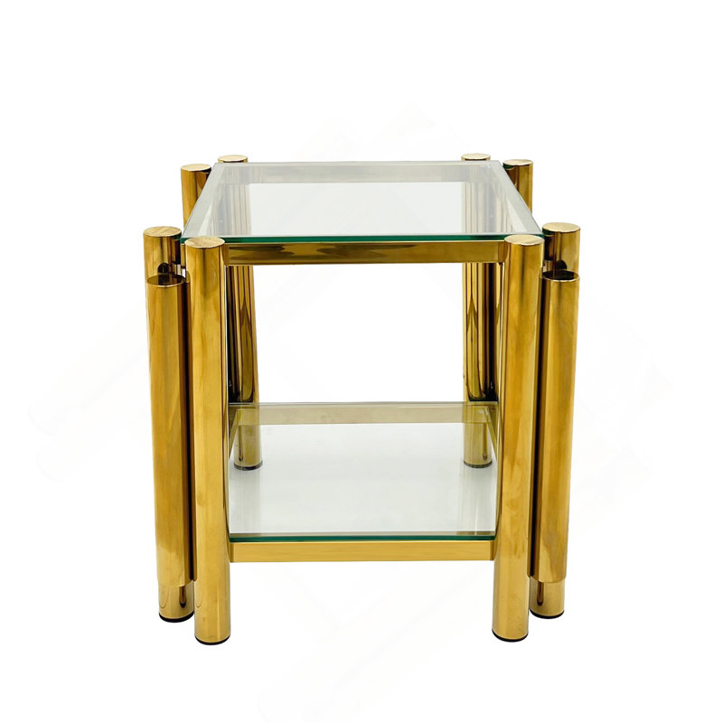 Ensemble de tables basses Modern, Doré