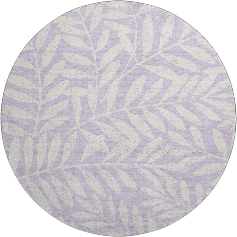 Premium Machine Washable Prisco Lavender Rug