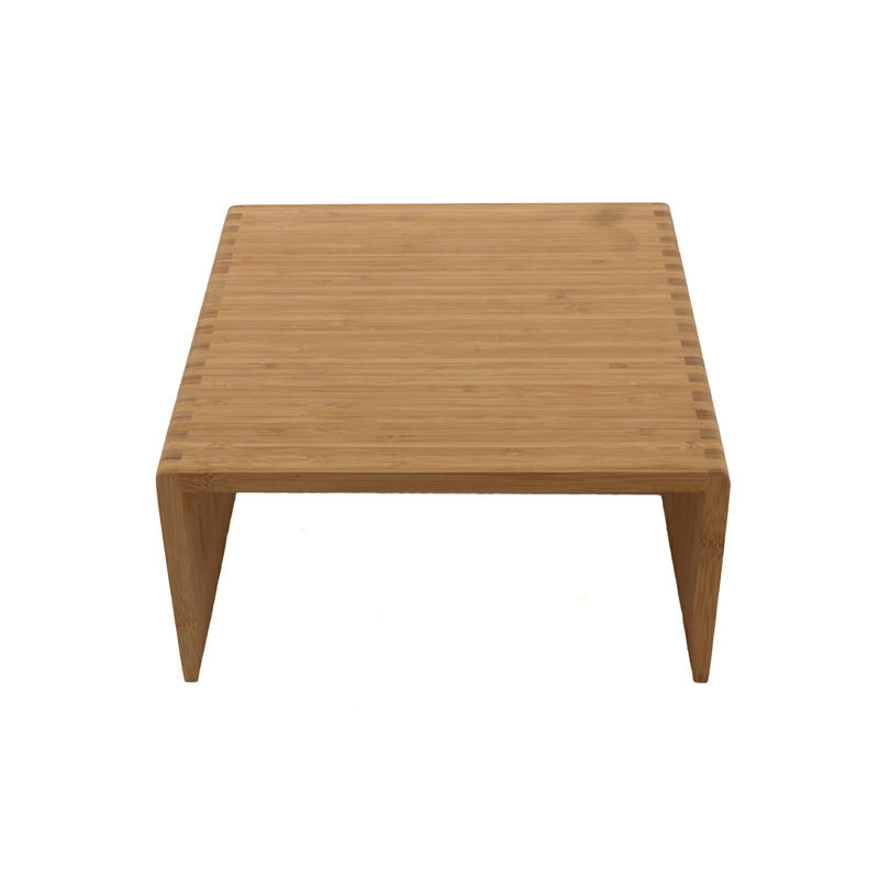 Natural Bamboo Rectangular Display Risers, Set of 3