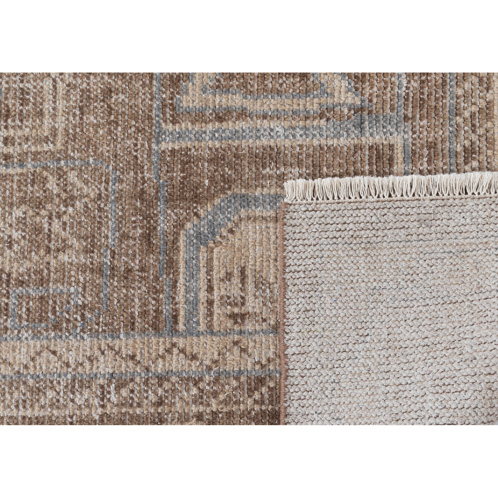 Mira Vine Hand Knotted Wool Area Rug, Rectangle 5' x 8'
