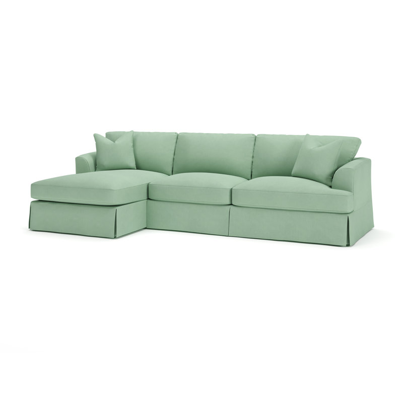 Lucia Chaise Sectional, Bayou Spray Canvas, Left Hand Facing