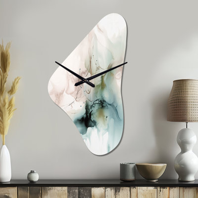Horloge murale Liu Green and Cream Essence Of Modernity III - Marble