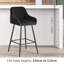 Lovington 71cm Velvet Bar Stools with Armrest-577405853