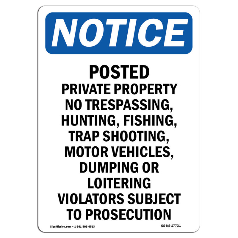 Affiché propriété privée sans signe d'entrée