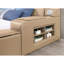 Lit multifonctionnel intelligent Zoya avec masseur fabriqué en bois et similicuir caramel-1404693510