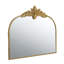 Miroir arqué 39,5 "x 35" doré avec cadre en métal