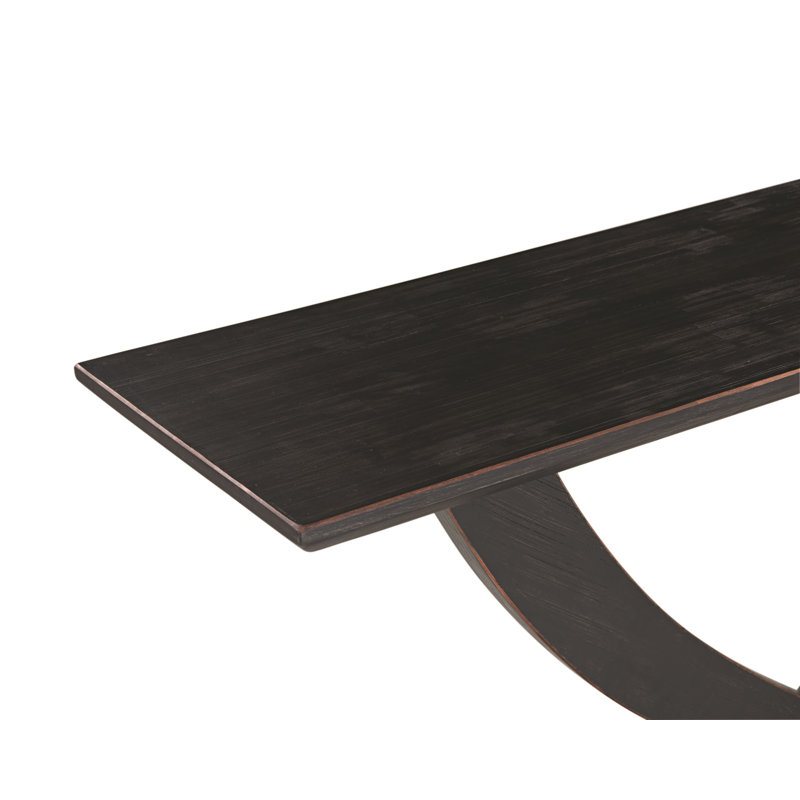 Catelynn 57'' Solid Wood Console Table, Black Sandthru