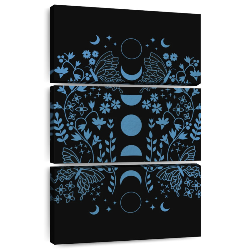 Lune de printemps Oberle en bleu, H 38 po x l 24 po