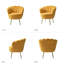 Fauteuil demi-tonneau en velours 30 po Hendrix-2112625221