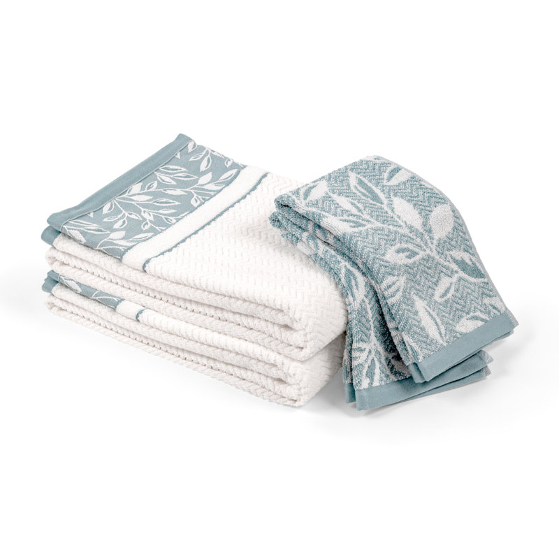 Ensemble de serviettes 100% coton 4 pièces Blaikley, Turquoise