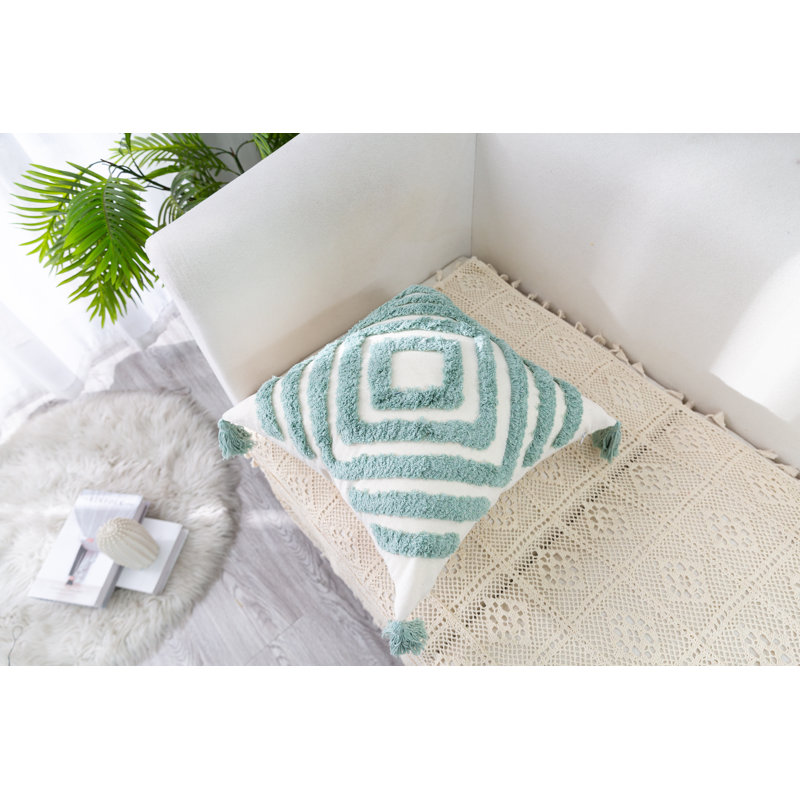 Housse de coussin Novel, Vert menthe, Carré