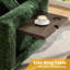 Canapé-lit modulaire en forme de U à 8 places avec lit escamotable, table d'appoint, rangement caché, ports USB et DEL, canapé convertible multifonctionnel en chenille de 102 po pour le salon et l’appartement-131986760