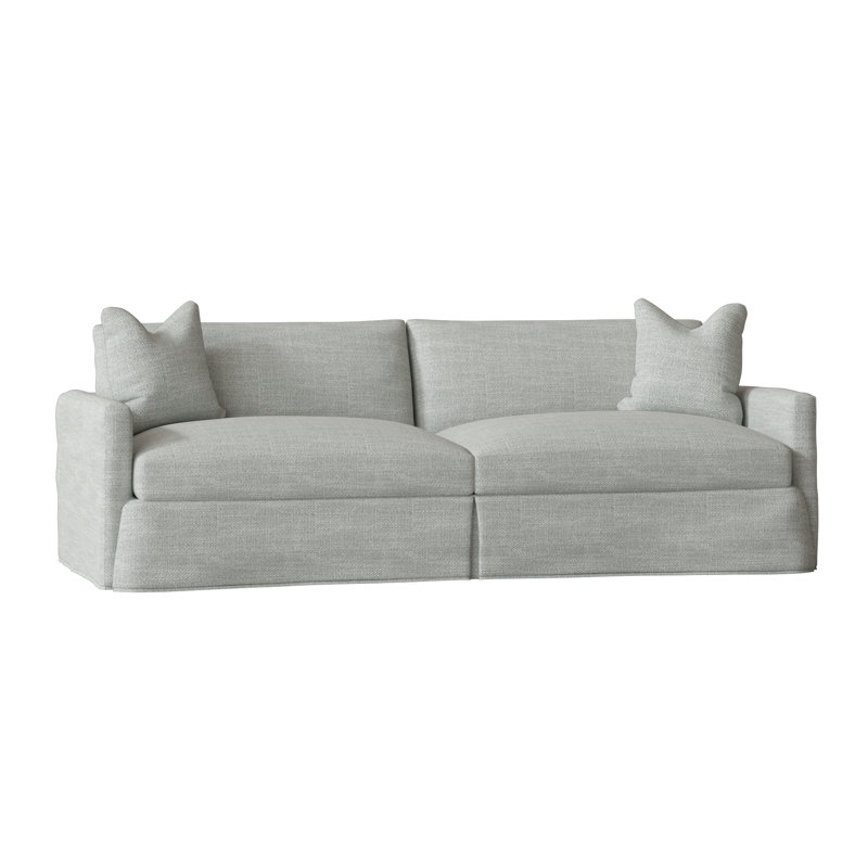 Hartig 94'' Slipcovered Sofa, Conversation Capri Basketweave