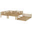 Triple lit superposé détachable en bois - 2 échelles intégrées et garde-corps de sécurité-701913338