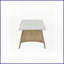 Mid-Century Two-Tone Coffee Table for Living Room, Solid Wood Frame &amp; MDF Storage Shelf