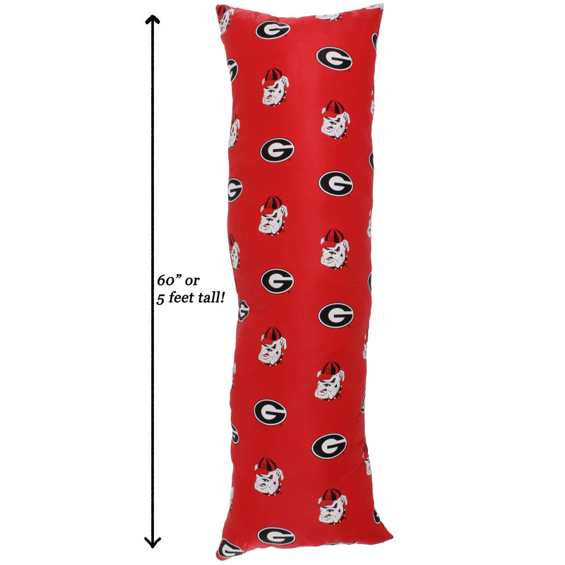 NCAA Body Pillow Pillowcase, University of Georgia