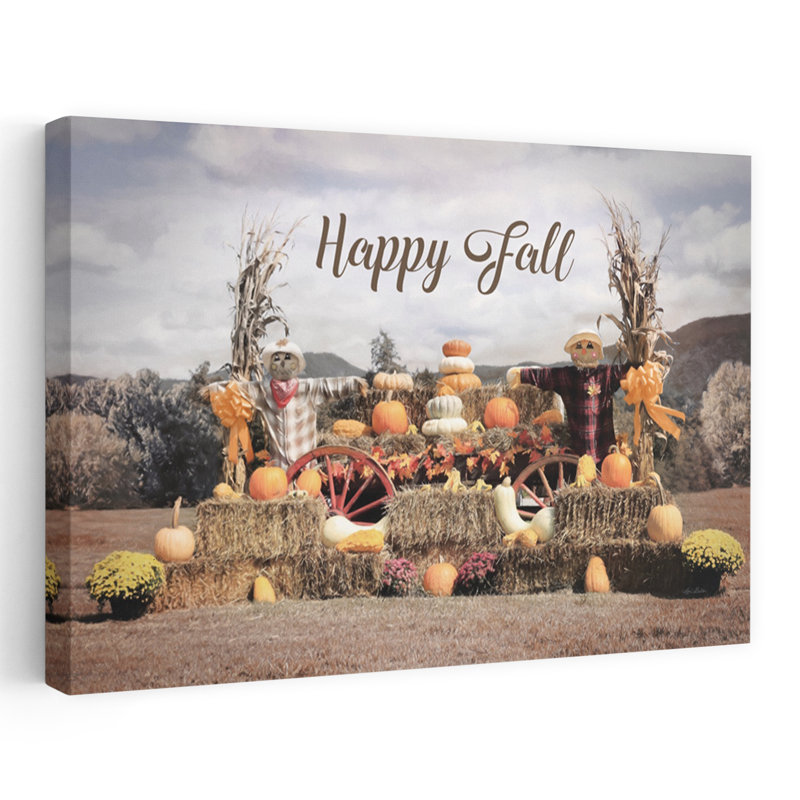 Joyeux automne, art automnal contemporain, H 40 po x l 60 po