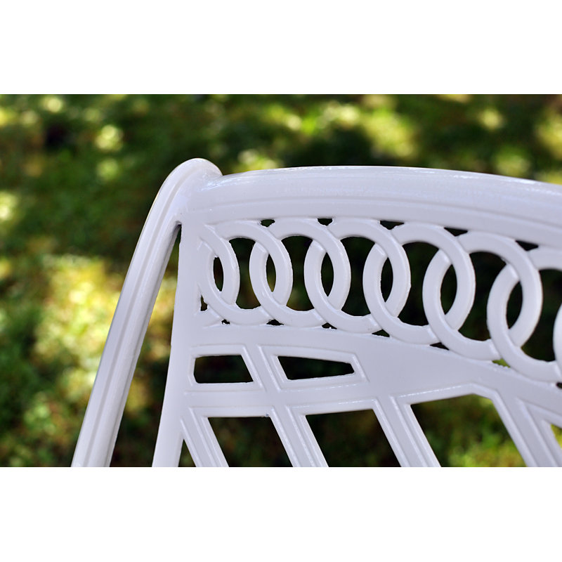 Olinger Stacking Patio Dining Armchair, White