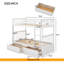 Structure de lit de jour en bois Wren avec clôture, style rustique, pin massif-696865884-696865886