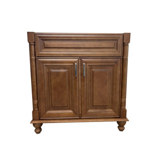 30'' Single Bathroom Vanity Base Only in Maple Walnut
