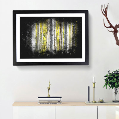Yellow Birch Tree Forest - Picture Frame Graphic Art Print
