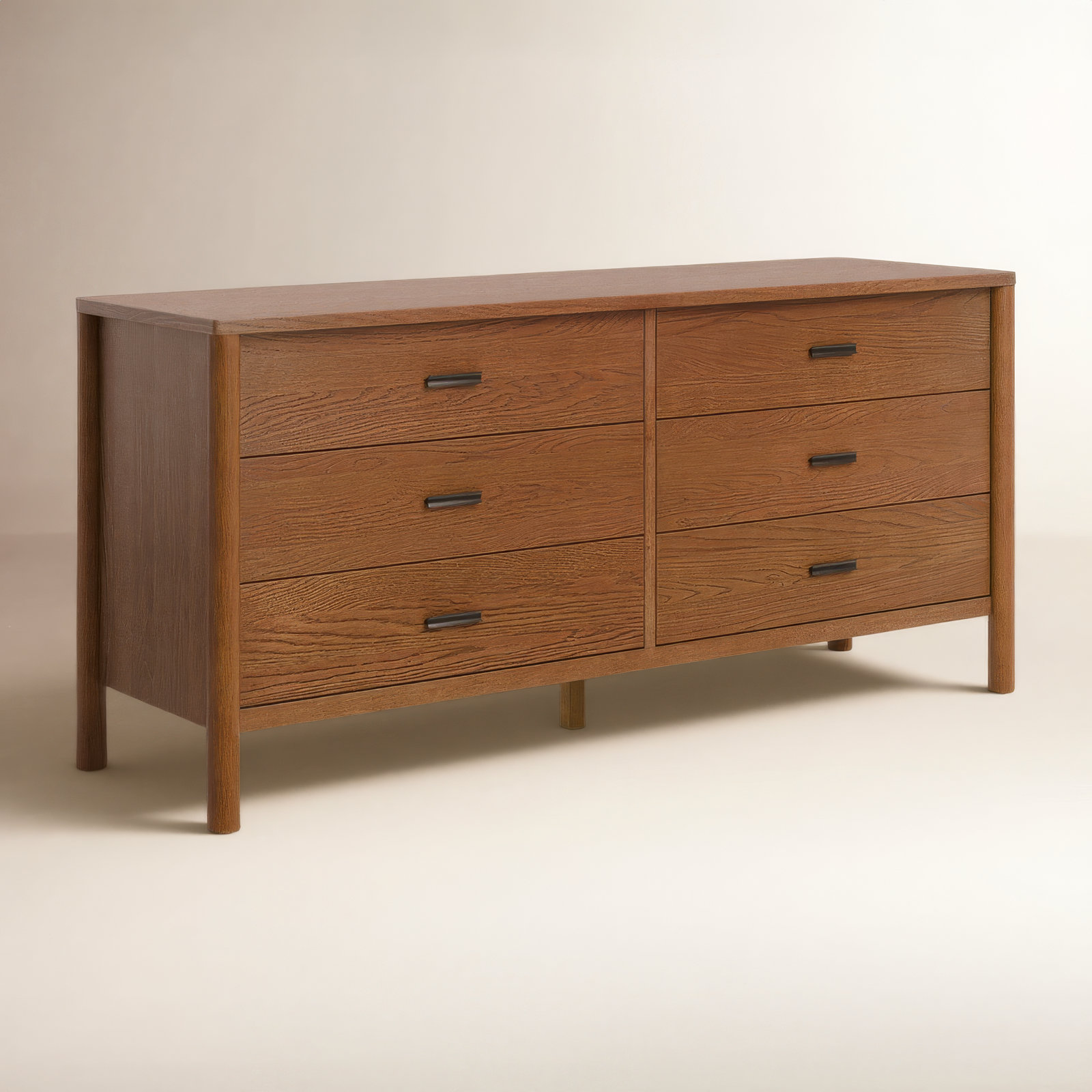 Kaplan 66" Dresser, Medium Oak