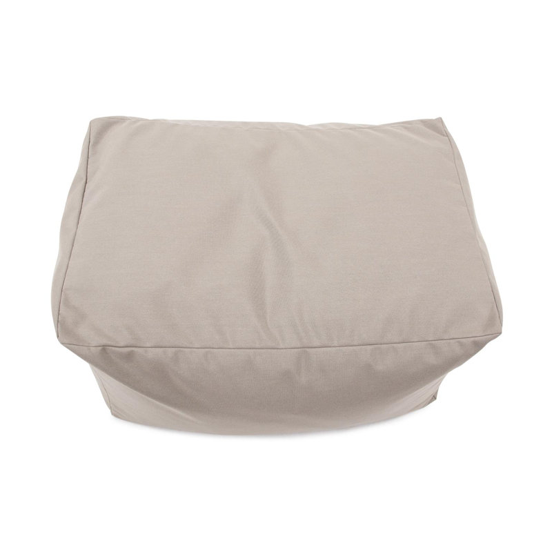 Outdoor Pouf Bench, Seascape Sand, Light Gray