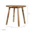 Table de salle à manger ronde D32 x 30 po, bois massif