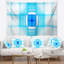 Tapisserie pare-soleil à infrarouges abstract blue-28495002