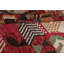 Tapis rose en laine noué à la main de conception unique 8 pi 11 po x 12 pi 11 po marocain