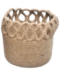 Dearl Natural Bamboo Basket Dia 8"