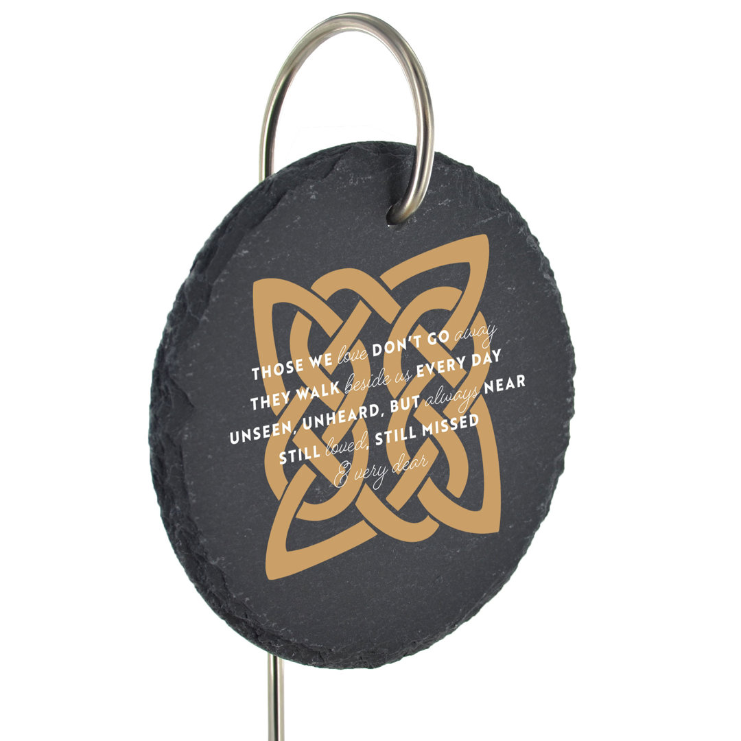 Bonina Waterproof Slate Circle People Memorial Plaque