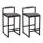 Bar Stool With Backrest Set Of 2 Counter Height Upholstered Bar Chairs With Footrest-1746915467
