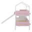 Lit superposé simple au-dessus de simple / double en bois avec glissière et escalier pour le rangement-1353918355