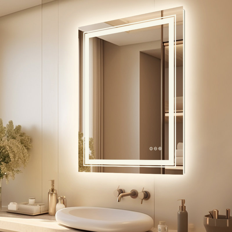 Allenby Flat Wall Mirror, 50 H x 70 W