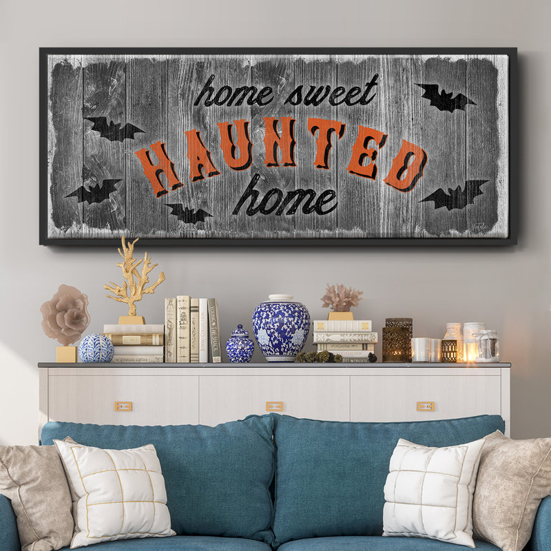 Home Sweet Haunted - toile encadrée, H 8 po x l 20 po